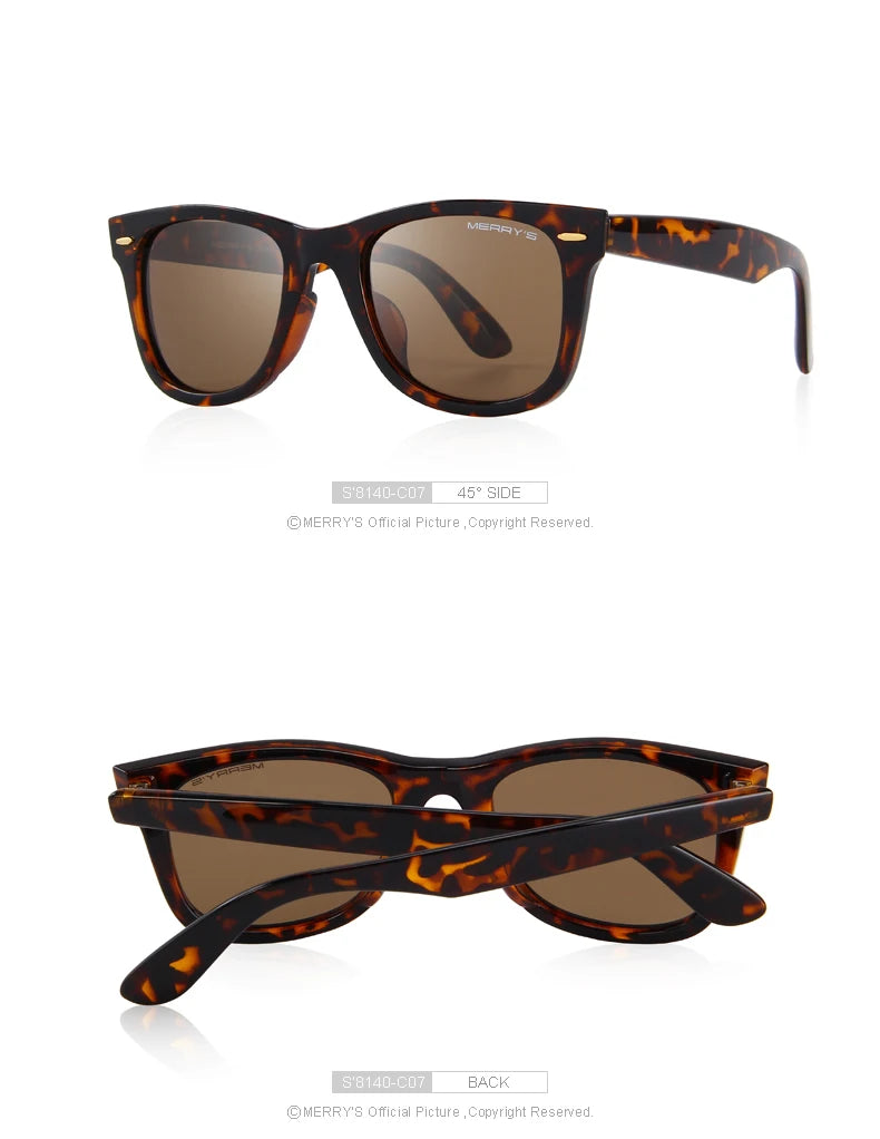 MERRYS DESIGN Herren/Frauen Klassische Retro Nieten Polarisierte Sonnenbrille 100% UV Schutz S8140