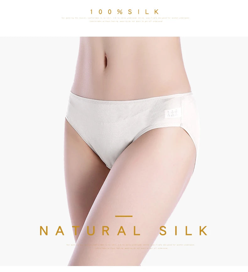 SuyaDream 3Stk/Los Frauen Höschen 100% Natürlich Seide Low-Rise Slips Gesund Basic Alltag Tragen Unterwäsche 2022 Neu Intimates