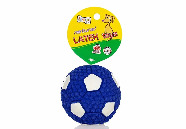 HOOPET Haustier Hund Spielzeug Bälle 2025: Quietsch Welpen Spielzeug Tennis Fußball - Zahn Reinigung Gummi Orange Weiß Blau Hunderassen Spielspaß