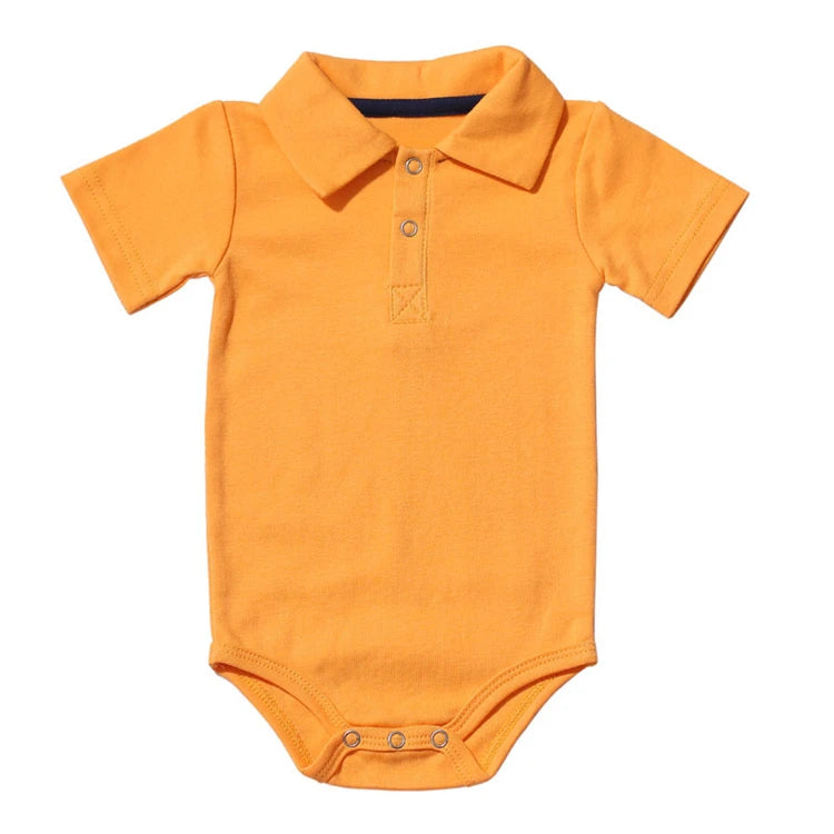 Sommer-Baby-Jungen-Mädchen-Romper Turn-down-Kragen-Neugeborenes-Baumwoll-Kleidung-Jumpsuit-für-0-2Y-Toddlers-Bebe-Outfits