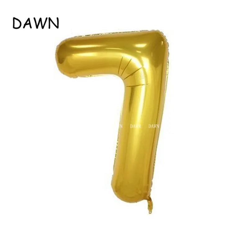 DAWN XD20-1 Zahlenballon 40 Zoll Roségold Silber Aluminium