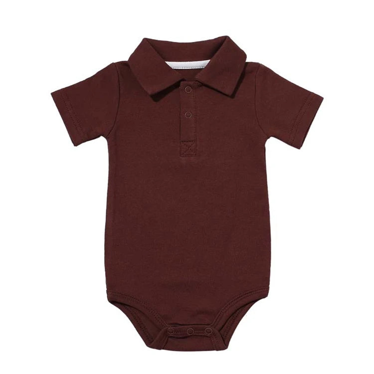 Sommer-Baby-Jungen-Mädchen-Romper Turn-down-Kragen-Neugeborenes-Baumwoll-Kleidung-Jumpsuit-für-0-2Y-Toddlers-Bebe-Outfits