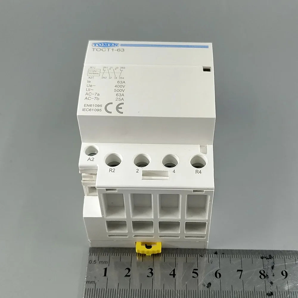 TOCT1 4P 63A 110V COIL 400V~ 50/60HZ Din rail Household ac Modular contactor  4NO or 2NO 2NC Contactors