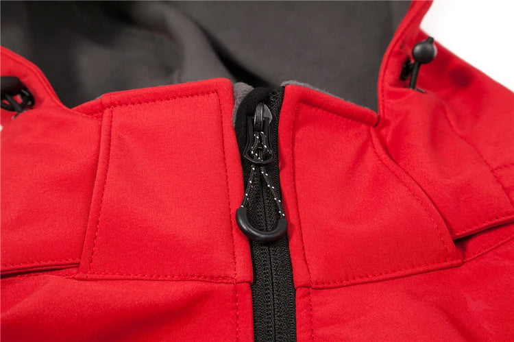 Wasserdichter Softshell-Mantel für Männer mit Custom-Print - Outdoor-Hoodie für Hiking, Skiing und Camping