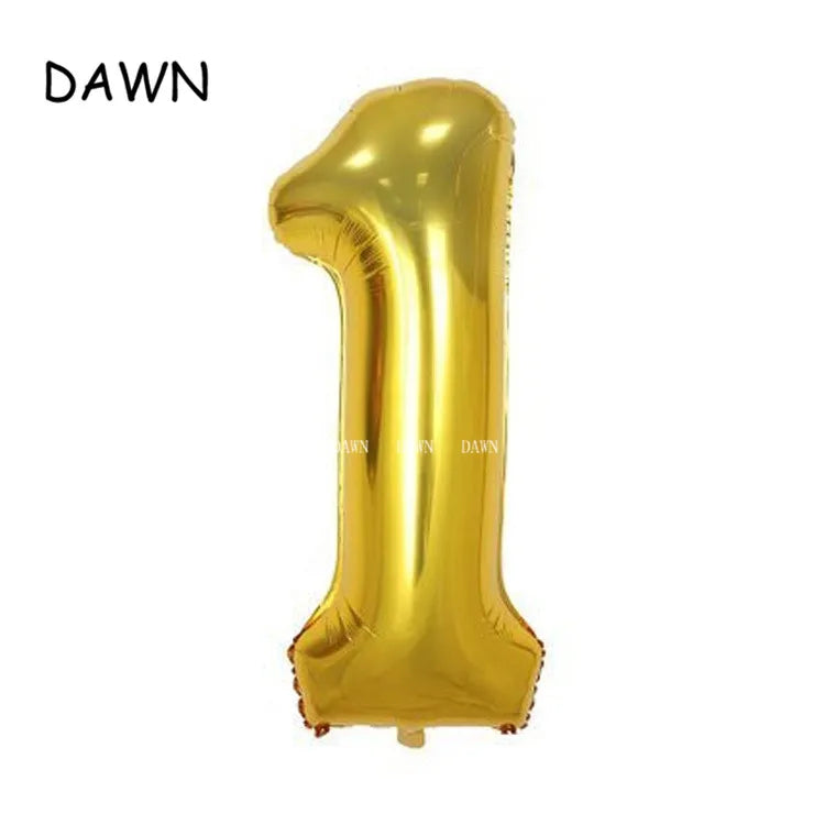 DAWN XD20-1 Zahlenballon 40 Zoll Roségold Silber Aluminium