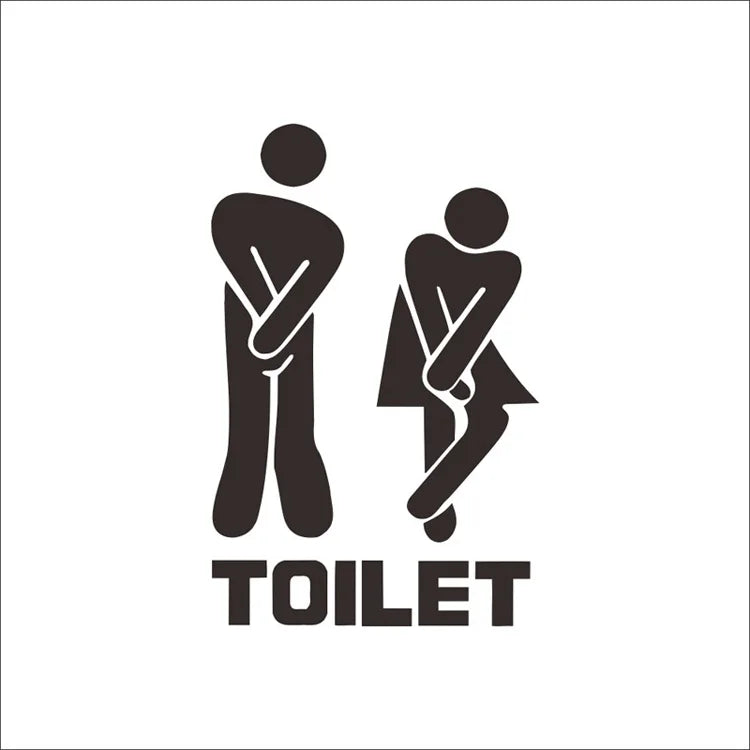 Kreativ Lustig Toilette Wand/Tür Aufkleber Badezimmer Dekoration Vinyl Heim Dekor Aufkleber Wasserdicht Poster Tapete An Der Wand - 7.02€ ab