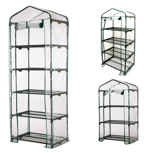 Garden House Mini Portable Garden Green House Warm Greenhouse Flower Plants Gardening Outdoor Greenhouse Cover (no Iron Shelf)
