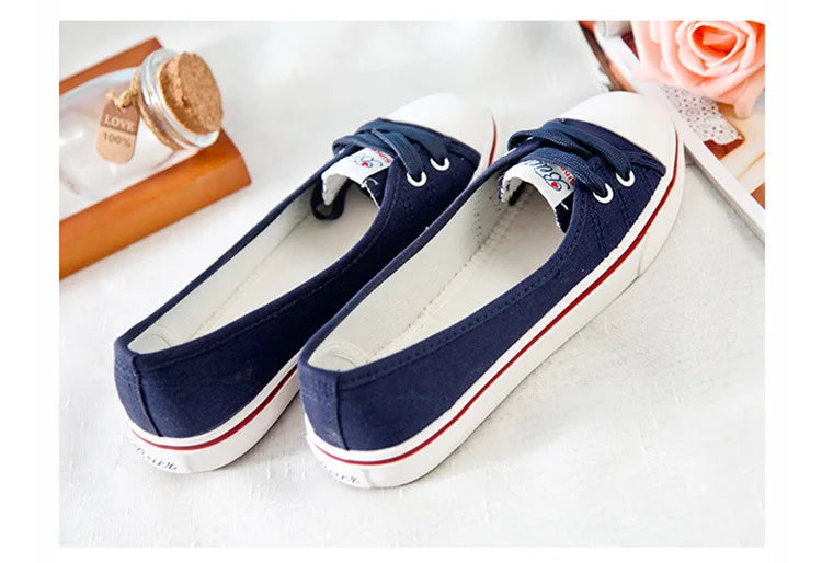 Women Shoes Fashion Comfortable Sports Sneakers Female Flats Trend Breathable Casual Canvas Shallow Shoes Women's Sneakersisd34