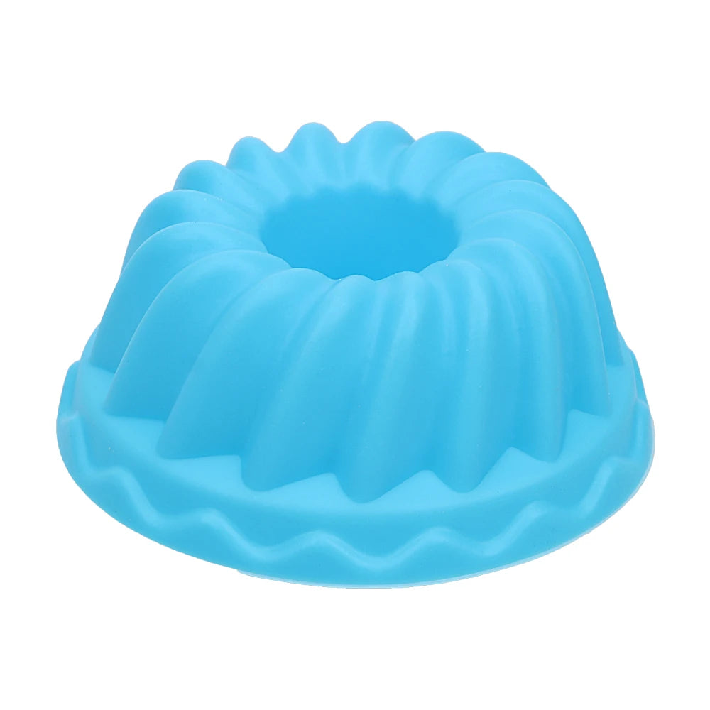 HILIFE Silicone Pudding Cupcake Muffin Donut Mold Non-Stick Baking Jelly Mould 12pcs/set Thread Shape