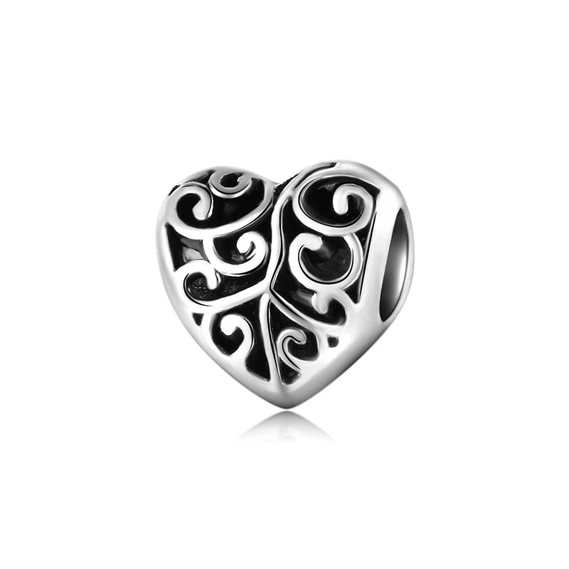 Neuer Original-Legierung-Schmuck Familie Mutter Papa Liebe Herz Anhänger Charm für Armband Halskette DIY Damen Schmuck
