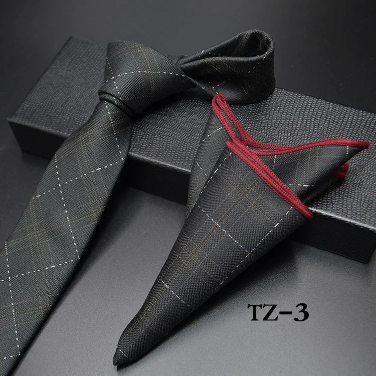 Neues Florales Paisley-Herren-Casual-Tie-Set Navy-Rot 6cm Skinny Polyester-Krawatte-Taschentuch-Anzug-Geschäft-Hochzeit-Party-Slim-Tie
