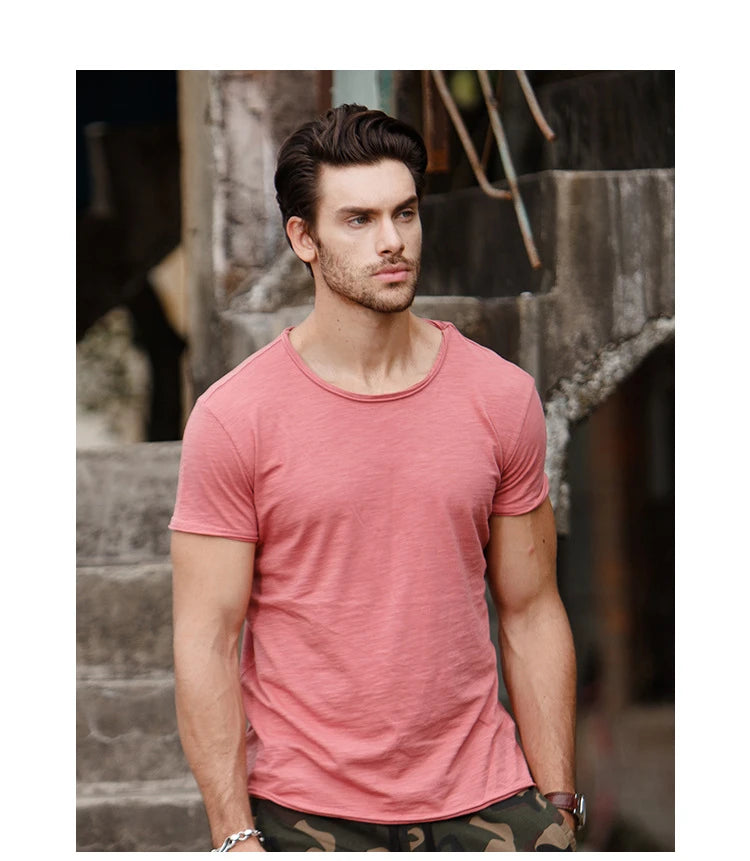 AIOPESON T-Shirt Casual Leicht - 100% Baumwolle Kurzarm
