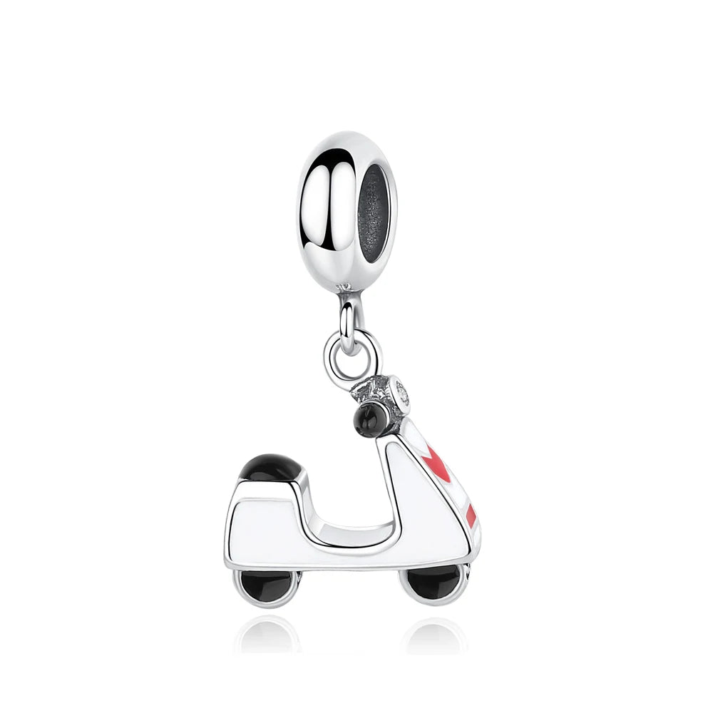 Originale 925 Sterling Silber Charms Liebe Reise London Bus Koffer Paris Perlen passen für Pan Armbänder Halsketten Frauen DIY Schmuck