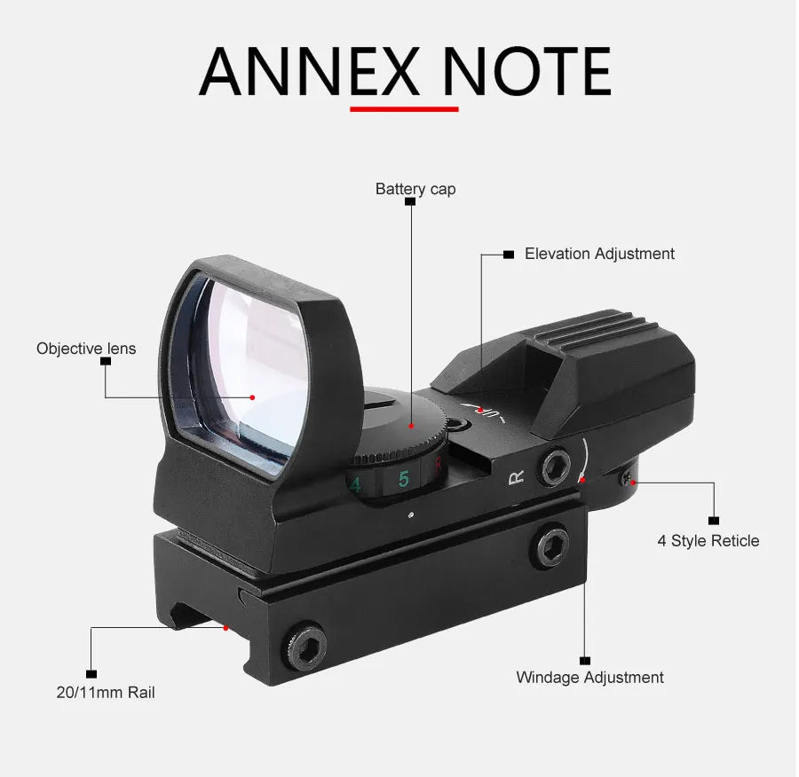 Bestsight Holographisch Rotpunktvisier - 20mm Schiene 6x