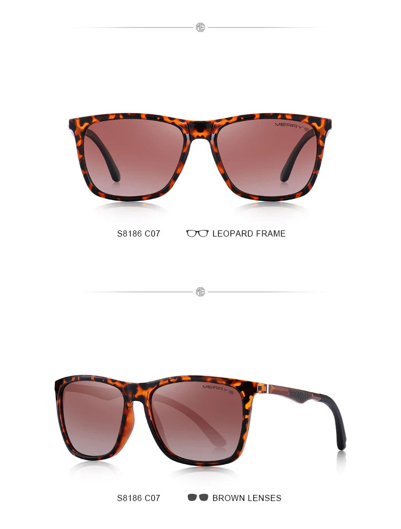 MERRYS DESIGN Herren HD Polarisierte Sonnenbrille Sport Angeln Augenschutz Aluminium Legierung Bügel UV400 Schutz S8186