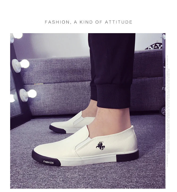 Herren Atmungsaktive Casual Schuhe 2025 - PU Leder Slip-On Mode Flats Loafer - Hochwertige Sommer Schuhe