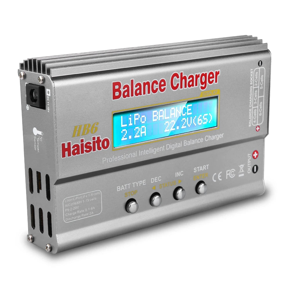 IMAX B6 80W Multi-function Charger For Lipo Li-ion LiFe NiMh Ni-Cd PB Battery RC Balance Discharger+15V 6A Adapter Optional