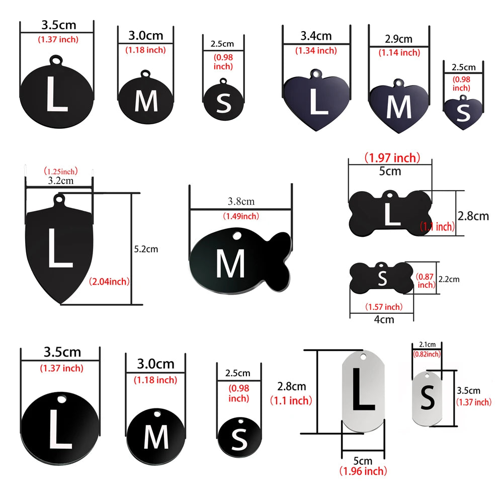PAWFECT Anpassen Hund Katze ID Tag 2025: Graviert Personalisiert Haustier Halsband Anhänger - Name Knochen Schlüsselring Halskette Welpen Edelstahl Dropshipping