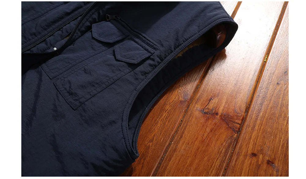 DIMUSIC Wärmegefütterte Steppweste - Größe M-XXL Wasserabweisend Fleece