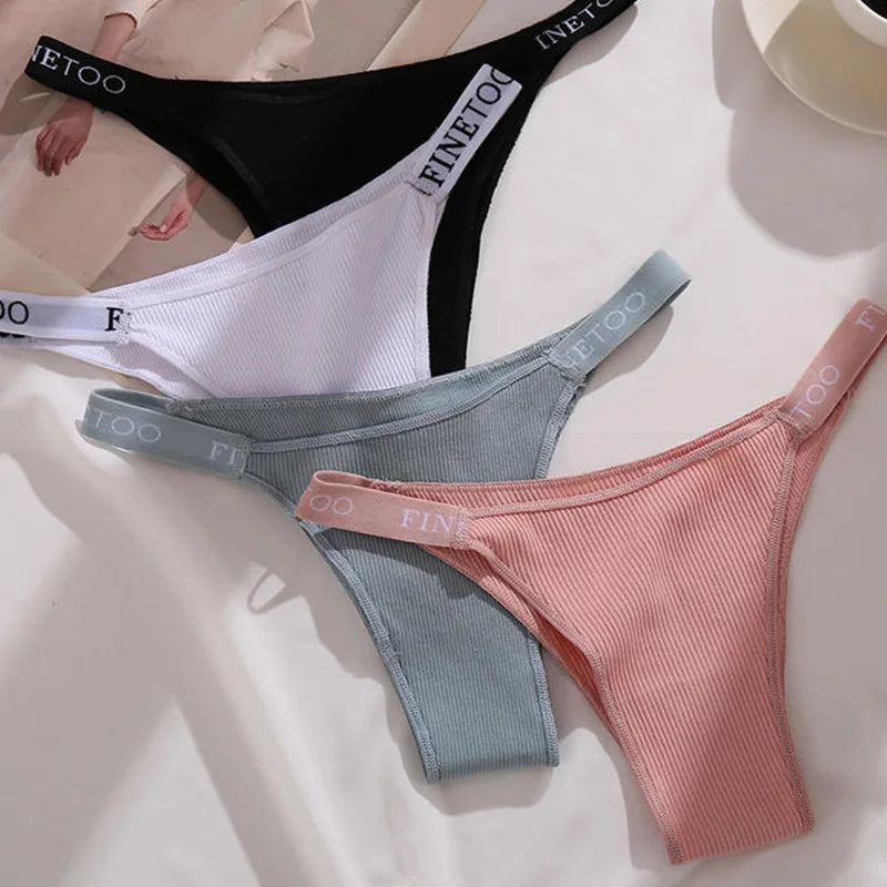 finetoo Damen Slips 2025 - 3er-Set Baumwoll-Panties einfarbig & komfortabel