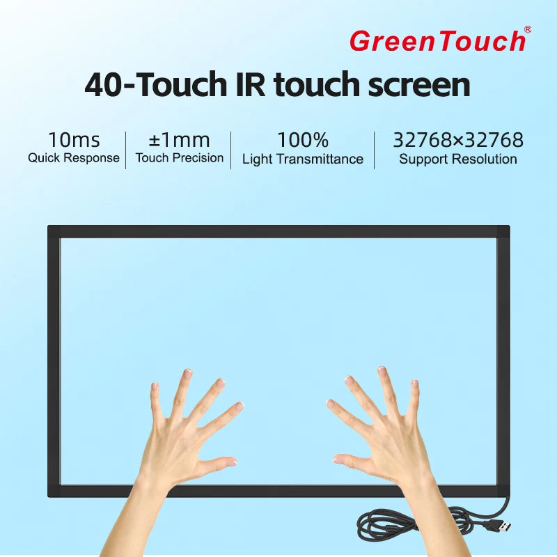 TouchFrame 40P Infrarot Multitouch- 32 Zoll 40 Punkte 9.5mm
