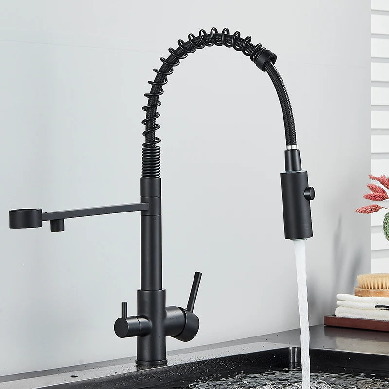 Schwarzer Gefilterter Küchen Wasserfilter