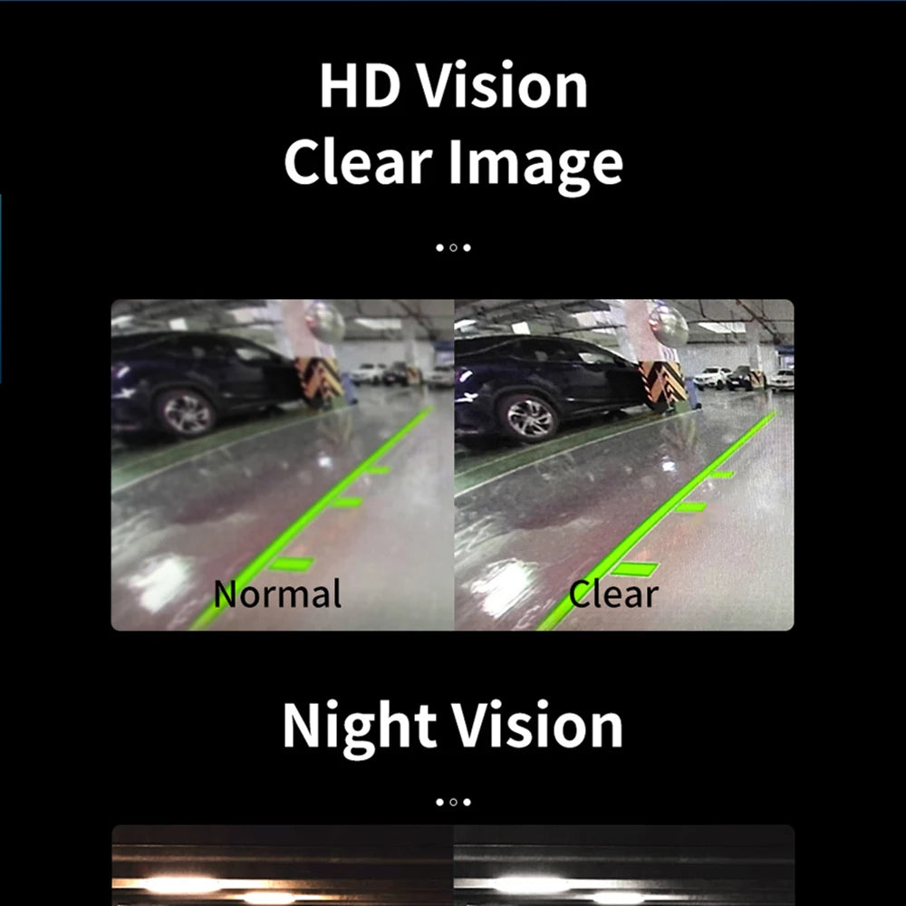 Hippcron Auto Rückfahrkamera 4 LED Nachtsicht Rückwärts Auto Parken Monitor CCD Wasserdicht 170 Grad HD Video