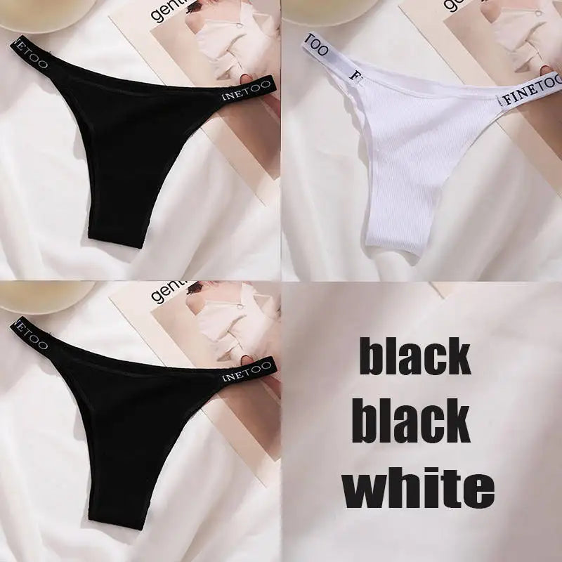 finetoo Damen Slips 2025 - 3er-Set Baumwoll-Panties einfarbig & komfortabel