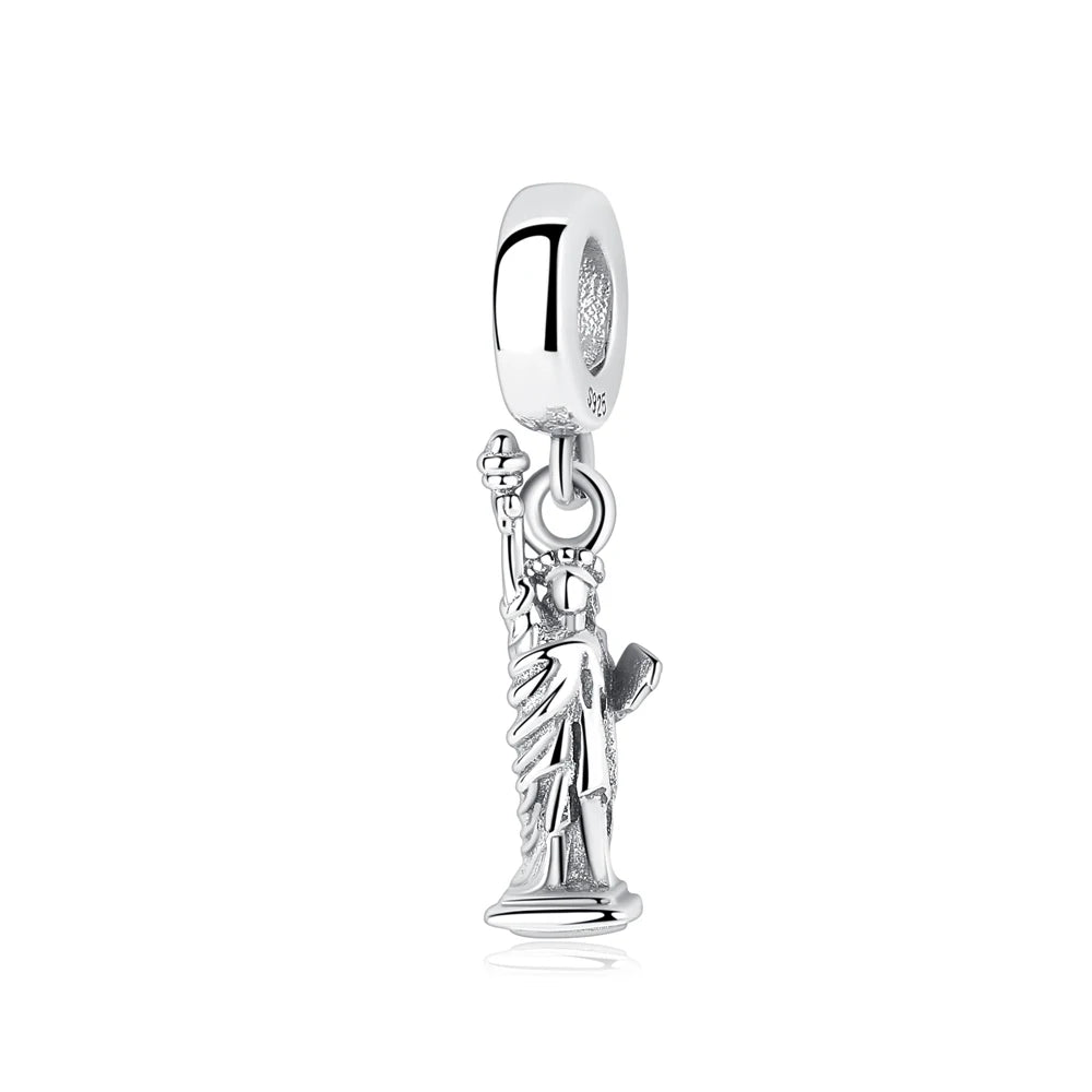 Originale 925 Sterling Silber Charms Liebe Reise London Bus Koffer Paris Perlen passen für Pan Armbänder Halsketten Frauen DIY Schmuck