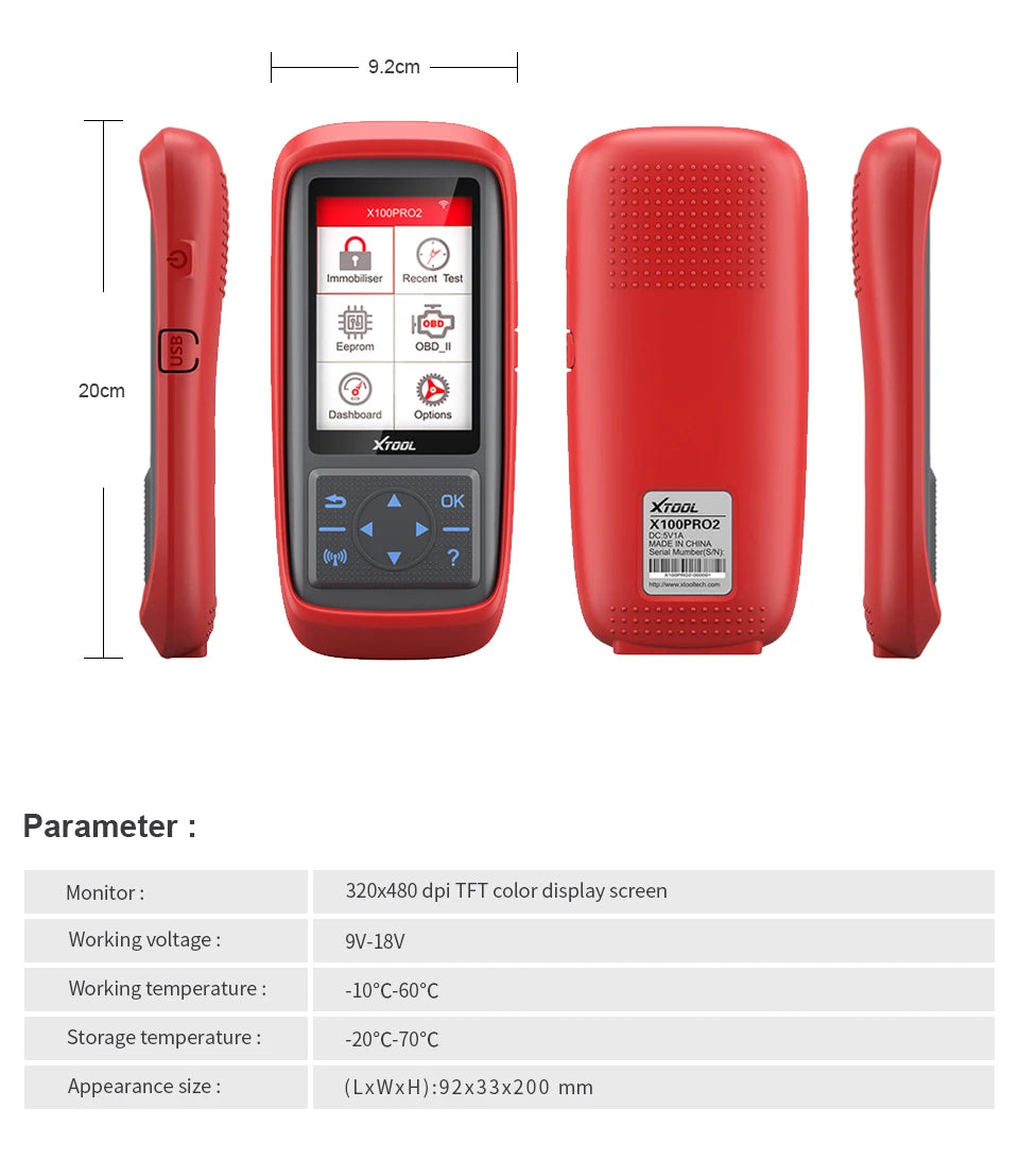 XTOOL X100 Pro2 OBD2 Scanner 2025 - Professional Key Programmer EEPROM Adapter - Auto Diagnosegerät Lifetime Update