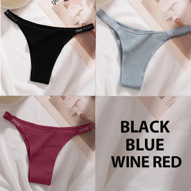 finetoo Damen Slips 2025 - 3er-Set Baumwoll-Panties einfarbig & komfortabel