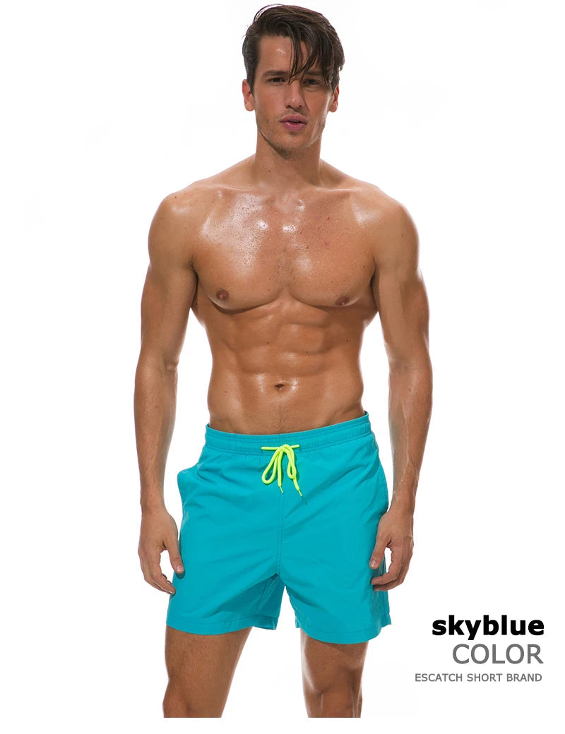 Herren-Badehose 2025: ESCATCH Man Swimwear Swim Shorts Trunks Beach Board Shorts - Swimming Pants Swimsuits Mens Running Sports Surffing Shorts Collection