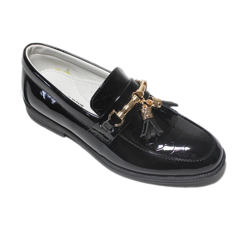 Neu Jungen Schuhe Rund Zehe 2025 - Quasten Casual Slip On Loafers Kinder - Smart Spanisch Page Boy Hochzeit Dress Formal Weich Gummi Sohle Flats