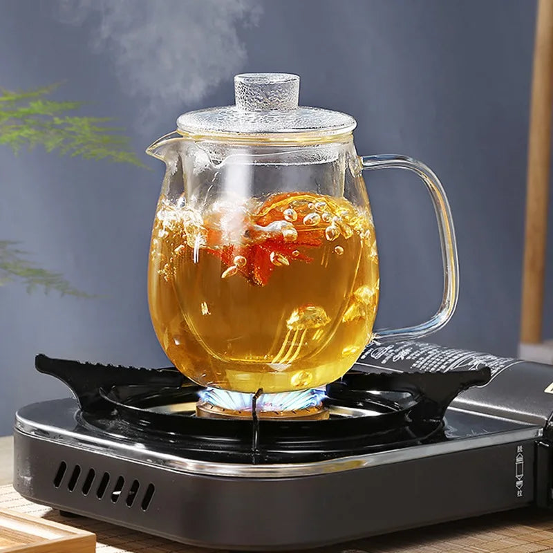 GlassPro Teekanne Hitzebeständig - 600/1200ml Glas