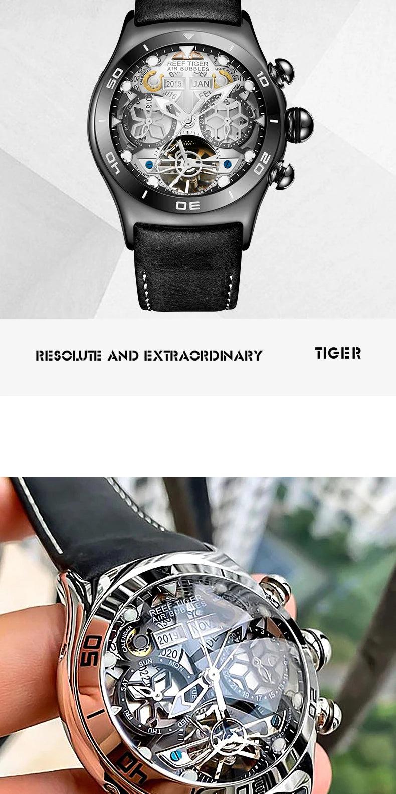 Reef Tiger tourbillon automatic watch