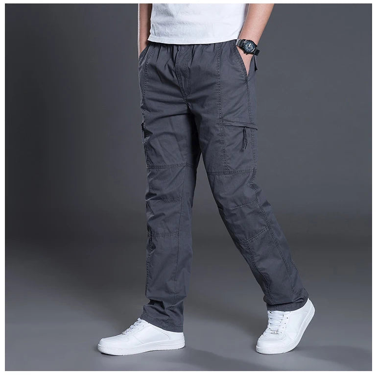 Herren Hosen 2025 - Summer Autumn Fashion Cotton Long Pants Straight Joggers Plus Size