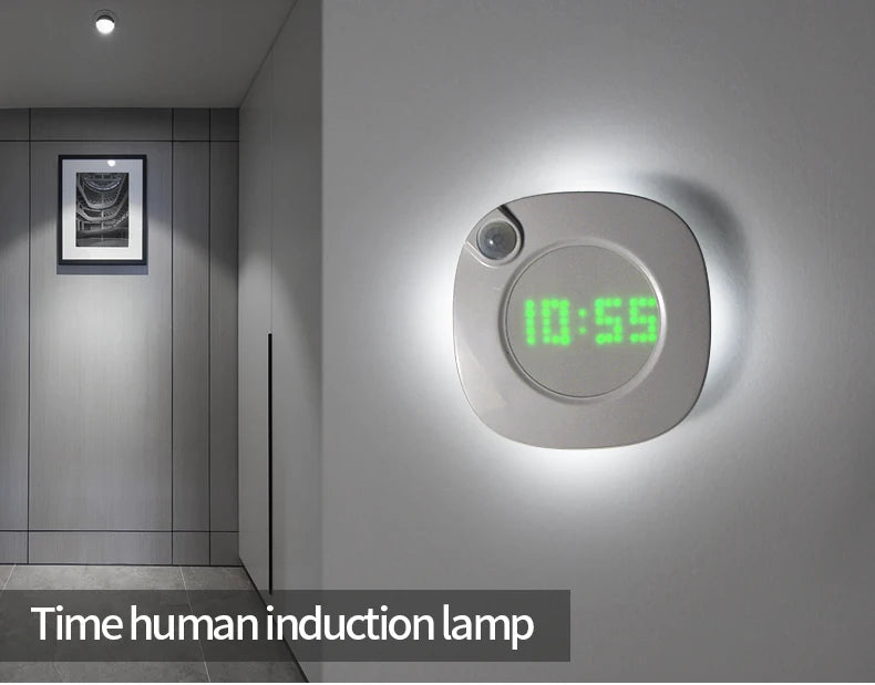 Smart-Wanduhr 2025: LED-Night-Light Motion-Sensor - USB Rechargeable Collection