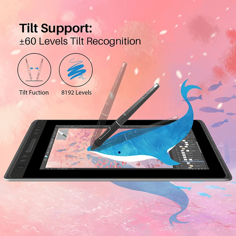 HUION KAMVAS Pro 13 GT-133 2025 - Pen Display Digital Graphics Monitor - 8192 Levels Tilt Function Professional