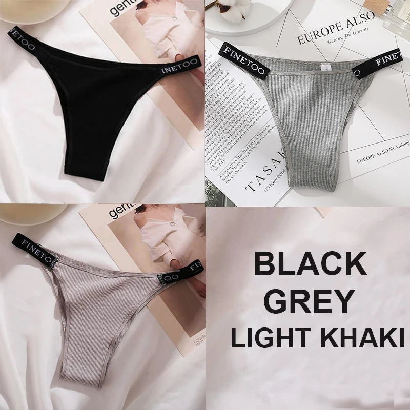 finetoo Damen Slips 2025 - 3er-Set Baumwoll-Panties einfarbig & komfortabel