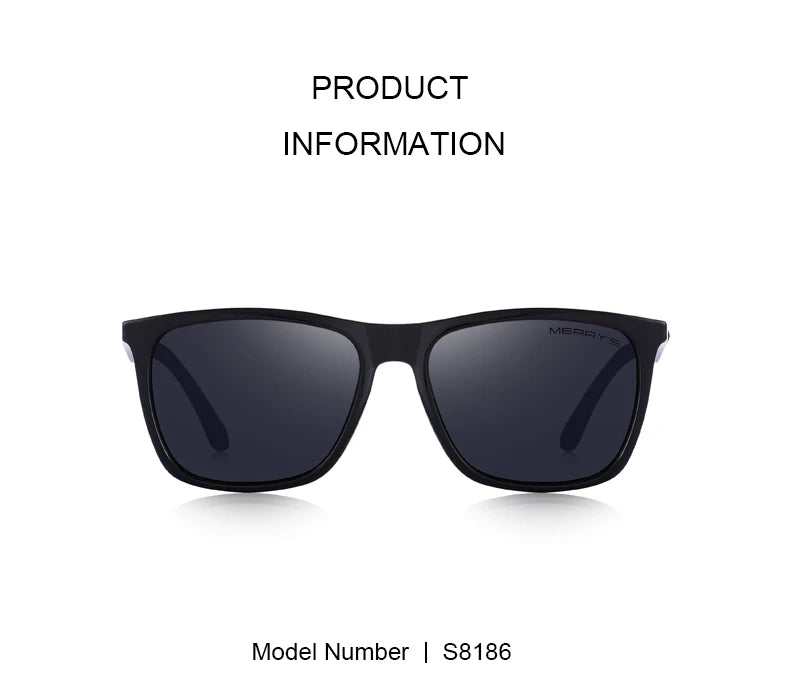 MERRYS DESIGN Herren HD Polarisierte Sonnenbrille Sport Angeln Augenschutz Aluminium Legierung Bügel UV400 Schutz S8186
