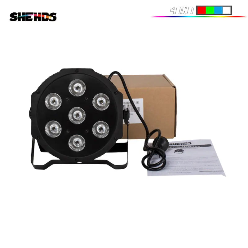 SHEHDS 1pcs LED Par 7X18W RGBWA+UV/7X12W RGBW Beleuchtung für DJ Disco Theater Hochzeit Weihnachten Lichter Konzert