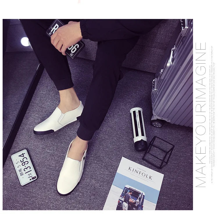 Herren Atmungsaktive Casual Schuhe 2025 - PU Leder Slip-On Mode Flats Loafer - Hochwertige Sommer Schuhe