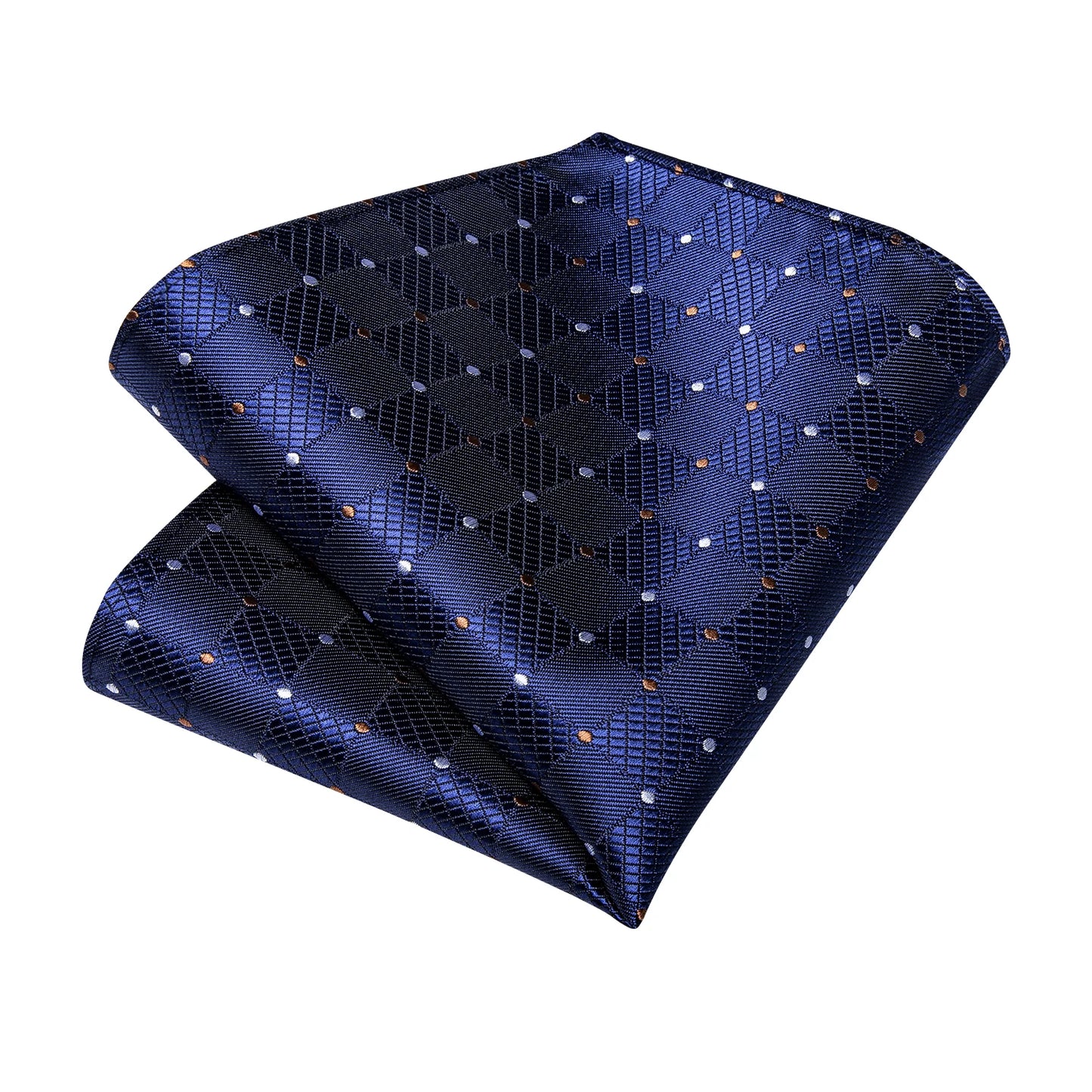 Purple Plaid Dot Men's Ties Pocket Square Cufflinks Business Wedding Accessoires Neck Tie Gift For Men Cravat Silk Tie DiBanGu