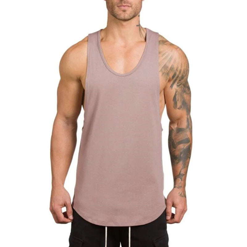 Muscleguys Marke Gym Kleidung 2025: Herren Bodybuilding Fitness Stringer Tank Top - Sportbekleidung Unterhemd Muskel Workout Singlets Baumwolle M-XXL