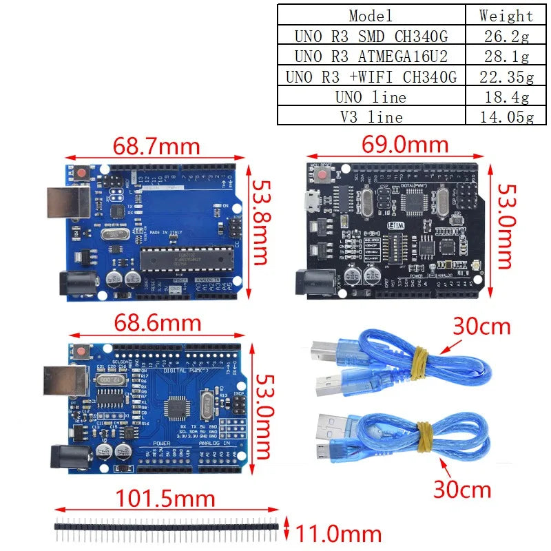 UNO R3 Entwicklung Board ATMEGA328P CH340 / ATEGA16U2 Kompatibel Für Arduino mit Kabel R3/R4 UNO Proto Shield Erweiterung Board - 7.10€ ab