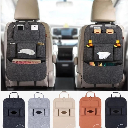 Car Seat Back Storage Bag Multifunctional Adjustable Backseat Storage Bag High Capacity Storage Bag Inside Seat Back Bag