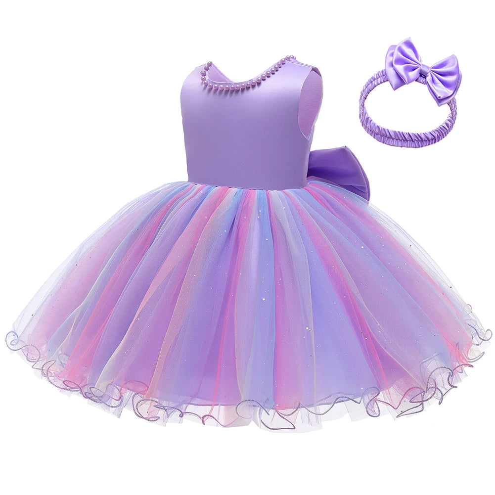 Newborn Dress For Girls Kids Summer Dresses Baby Girls 1st Birthday Wedding Princess Dress For Bridesmaids Infant Vestidos