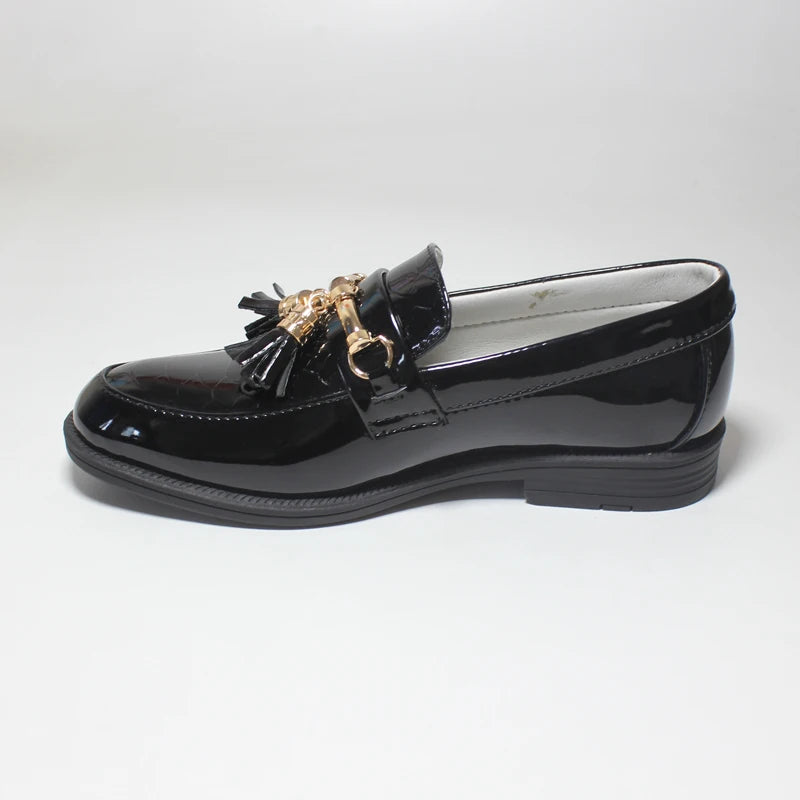 Neu Jungen Schuhe Rund Zehe 2025 - Quasten Casual Slip On Loafers Kinder - Smart Spanisch Page Boy Hochzeit Dress Formal Weich Gummi Sohle Flats