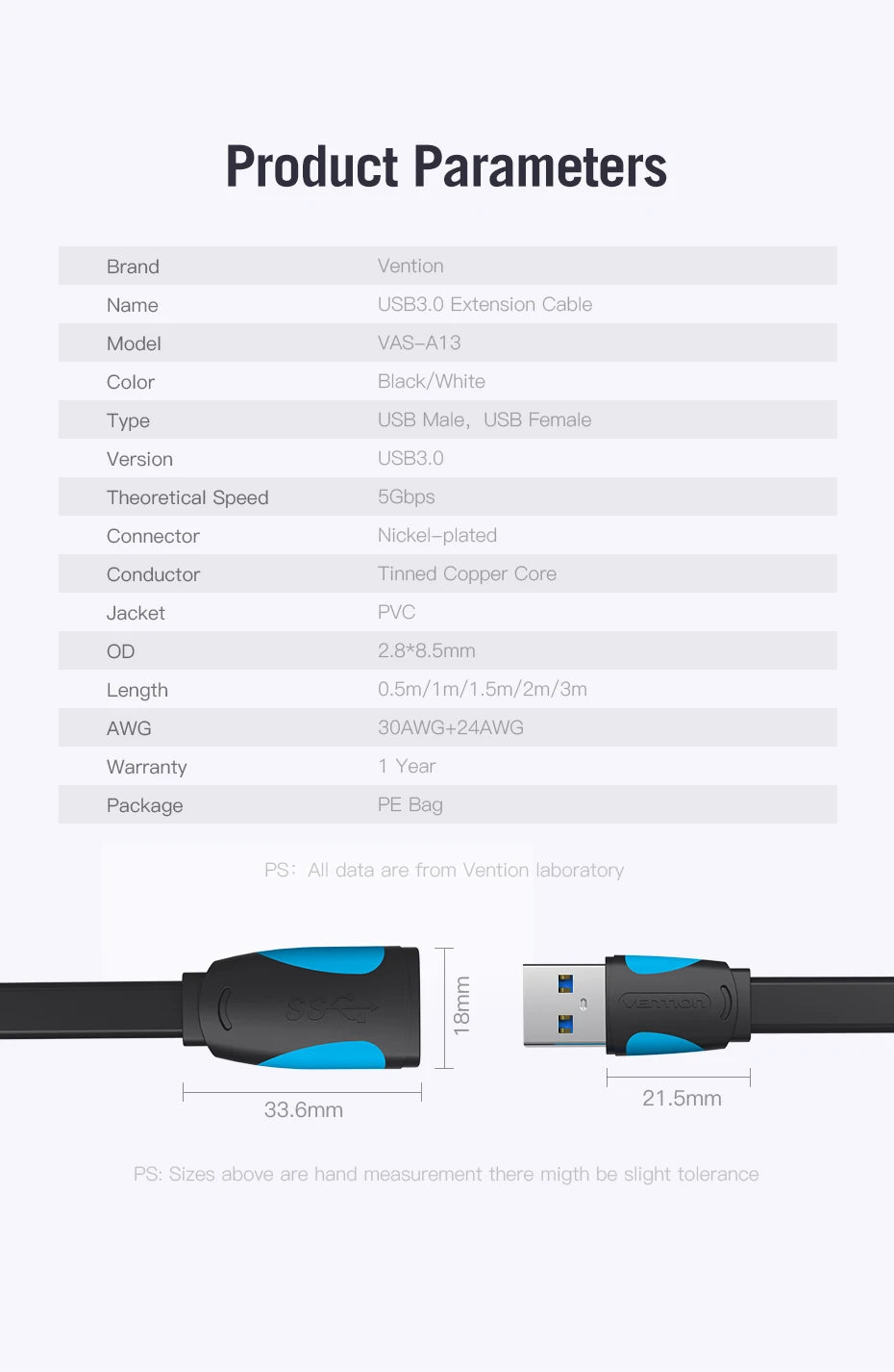 Vention USB zu USB Kabel USB 3.0 2.0 Stecker zu Buchse Verlängerungskabel USB 3.0 Datenkabel für Smart TV PC SSD USB 2.0 Kabel Verlängerung