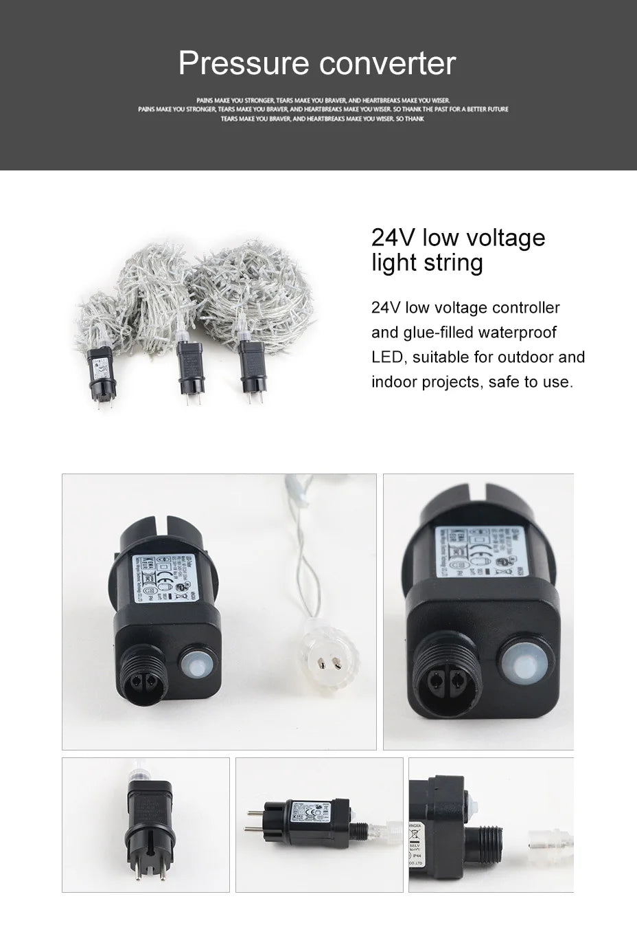 Foroureyes LED Lichterkette Wasserdicht 24V - Länge 100m, >200 LEDs